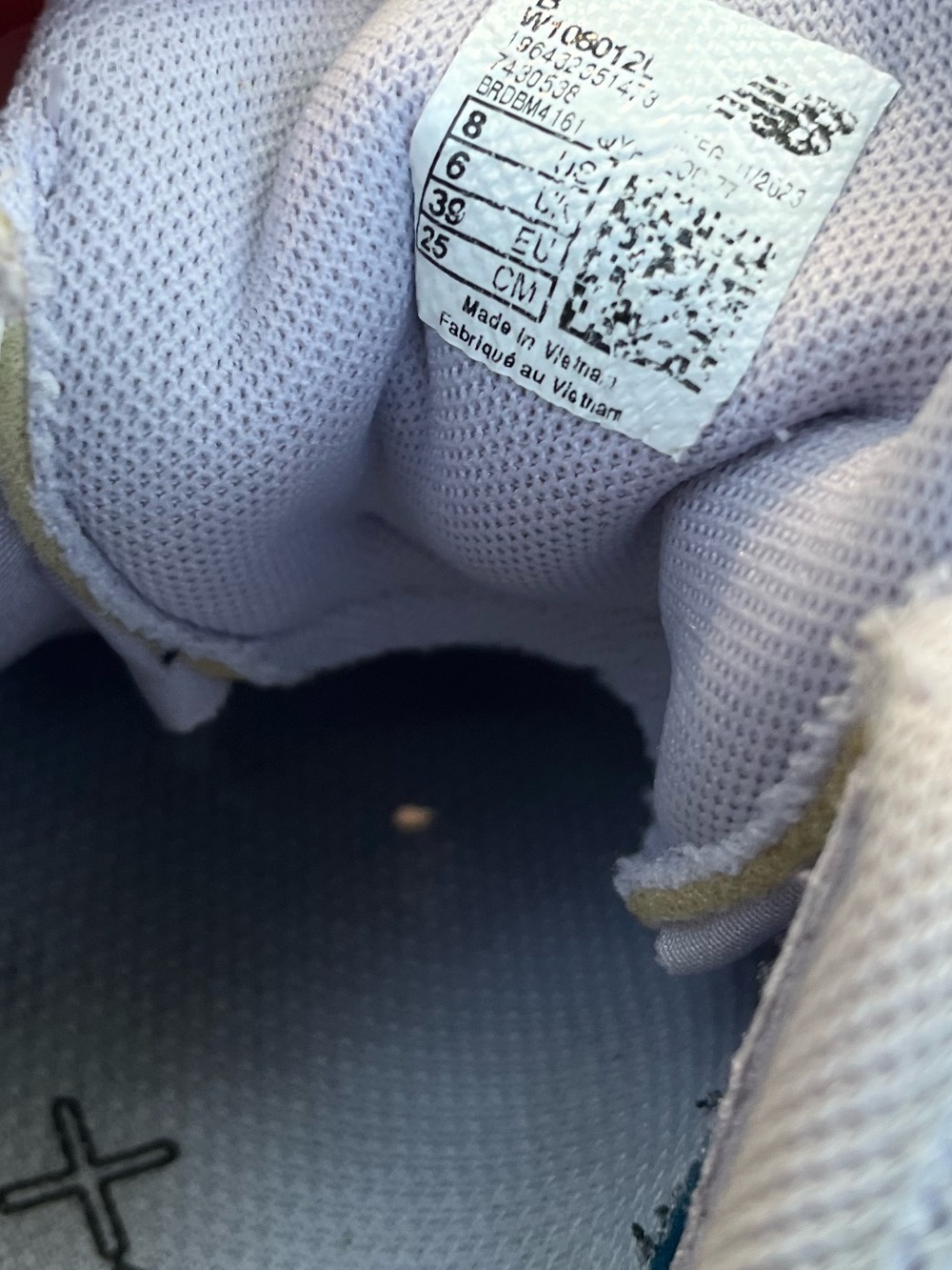 New Balance Women's violet Athletic Running Sneakers with Tan Accents - Picture 2 of 8